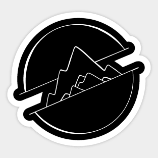 Mountain range V2 (White) Sticker